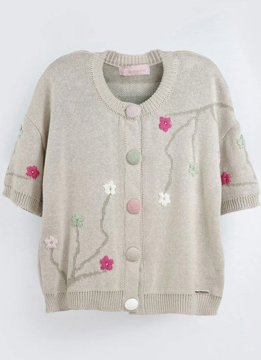 Casaco Tricot Bordados