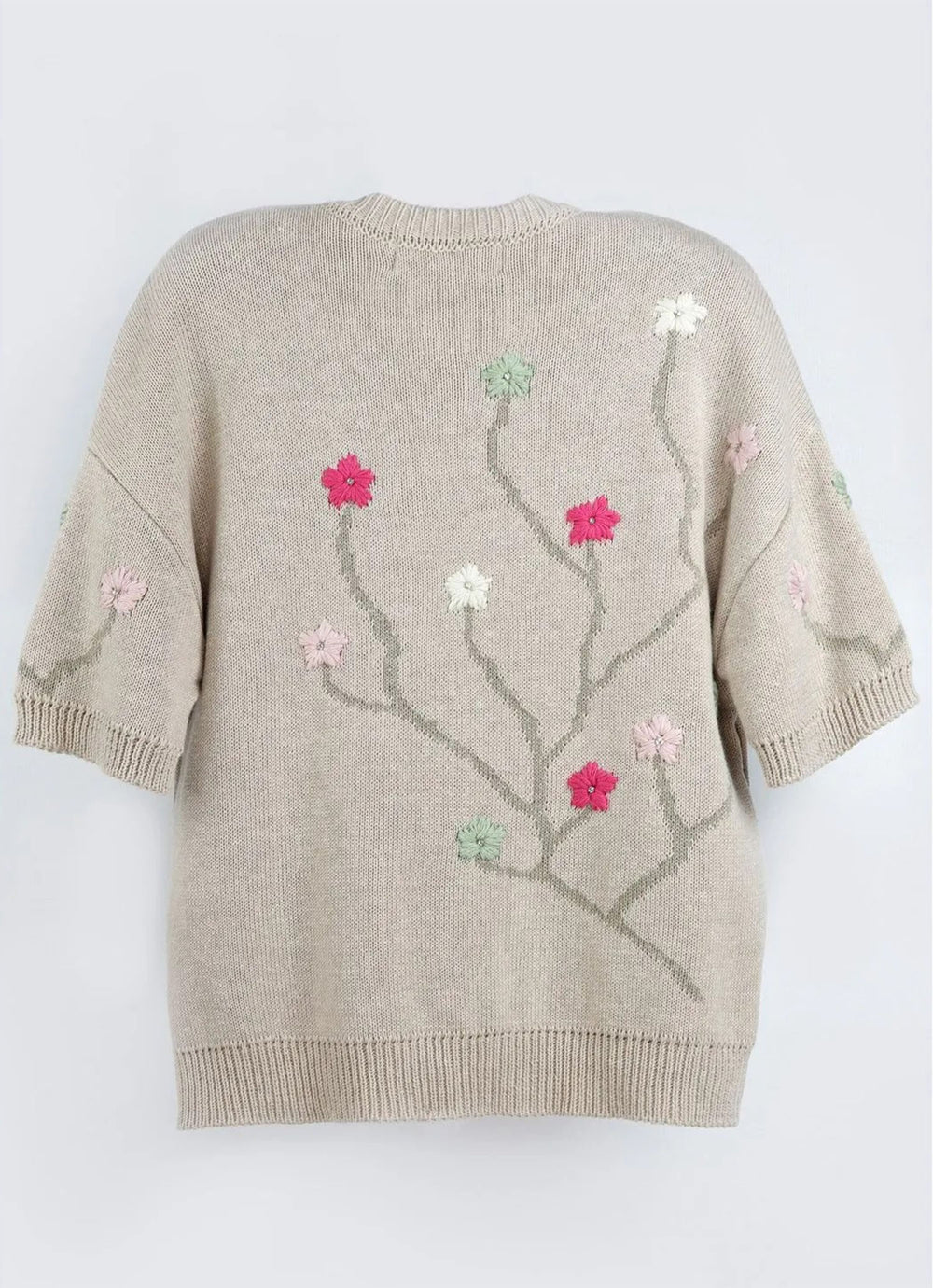 Casaco Tricot Bordados