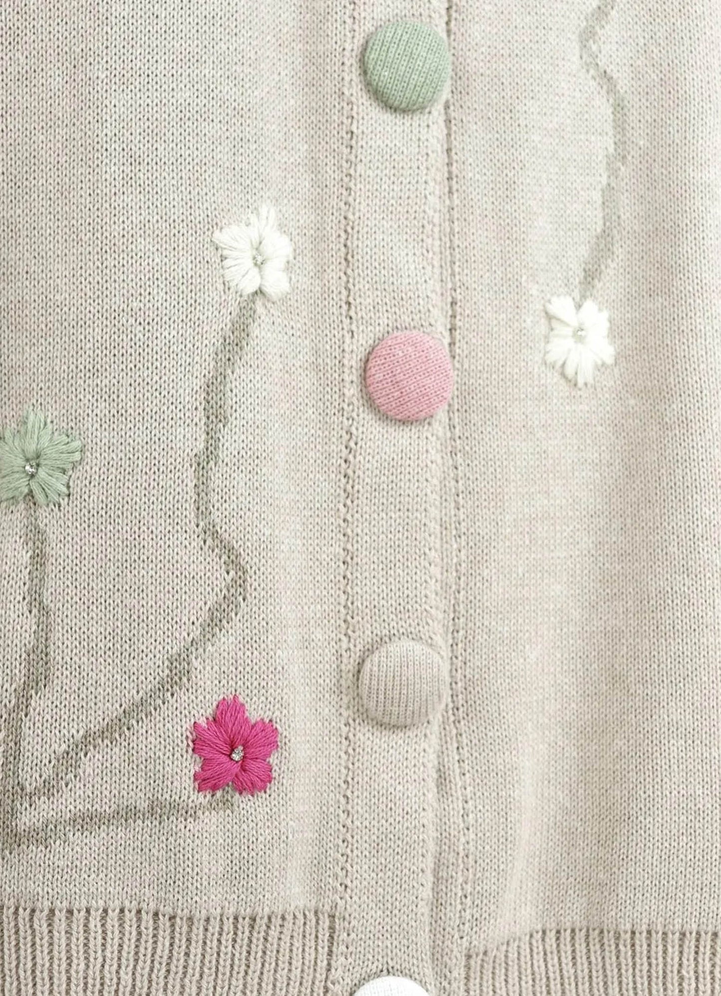 Casaco Tricot Bordados