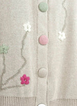 Casaco Tricot Bordados