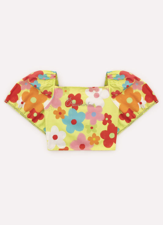 Blusa Cropped Tricoline