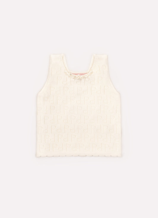 Blusa Cropped Tricot Ponto Crochet