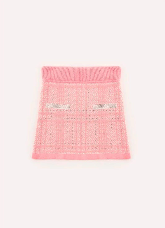 Saia Tricot Tweed Cristais
