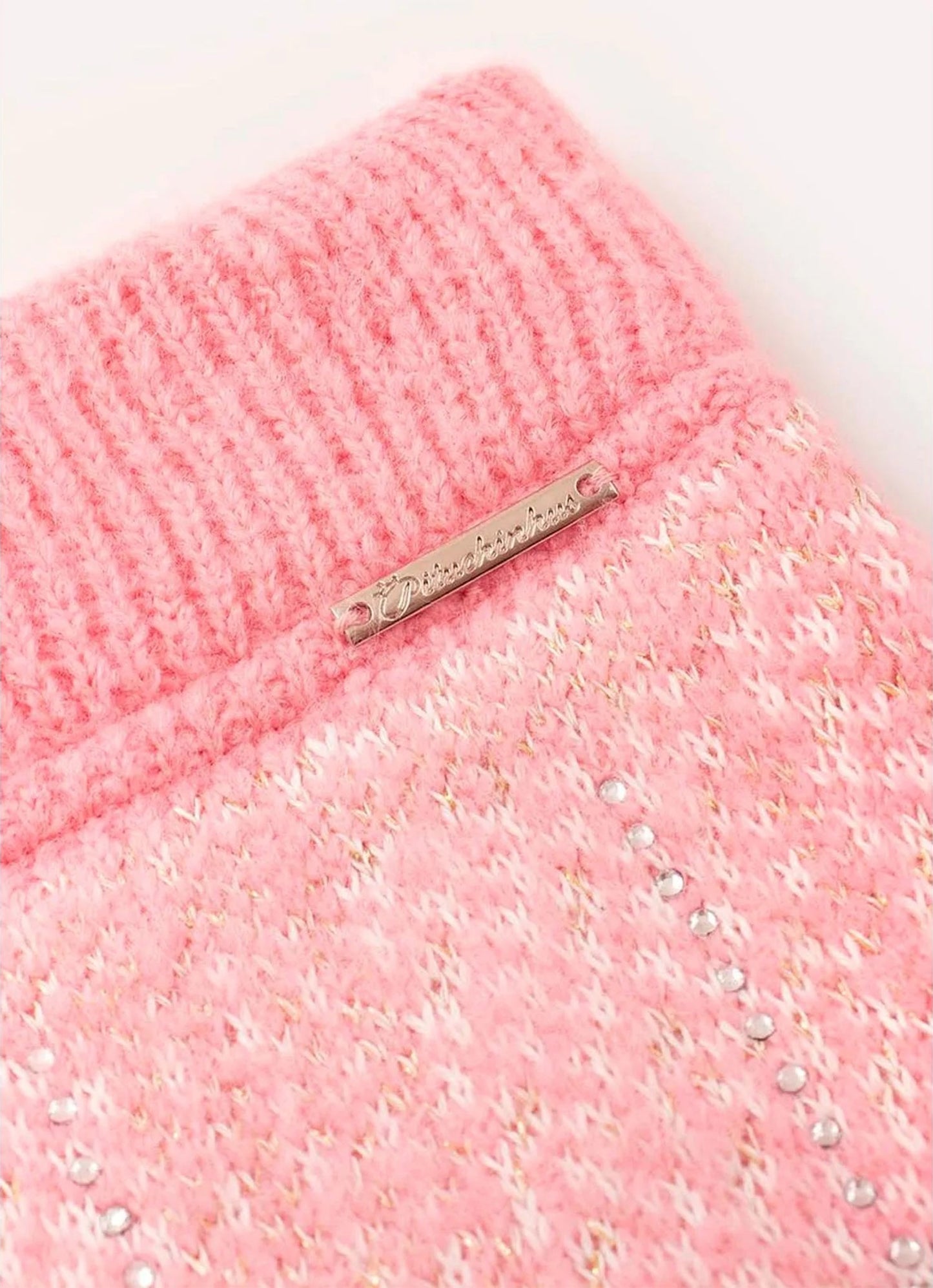 Saia Tricot Tweed Cristais