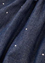 Blusa Cropped Jeans Cristais