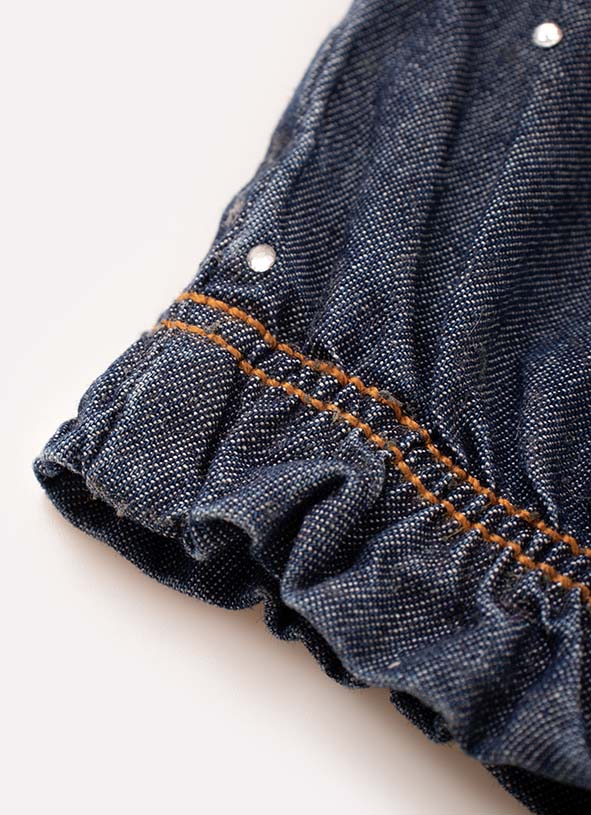 Blusa Cropped Jeans Cristais