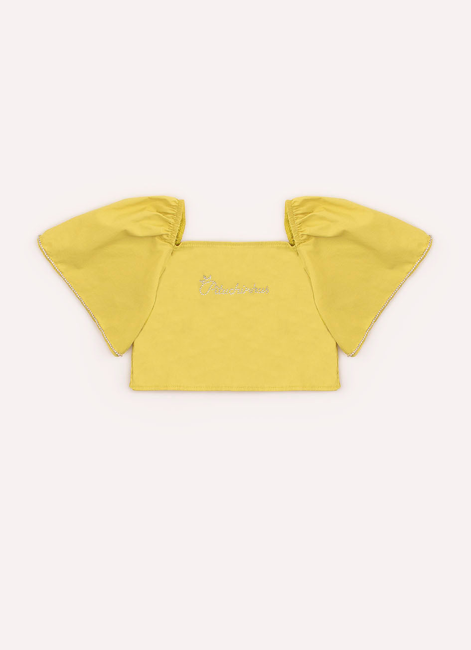 Blusa Cropped em Tricoline