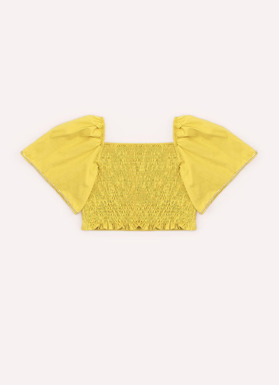 Blusa Cropped em Tricoline
