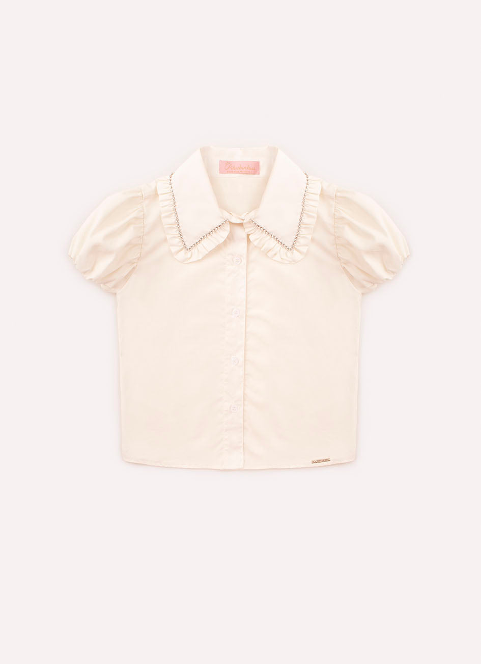Camisa Cropped Tricoline