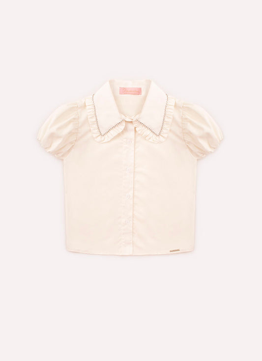 Camisa Cropped Tricoline
