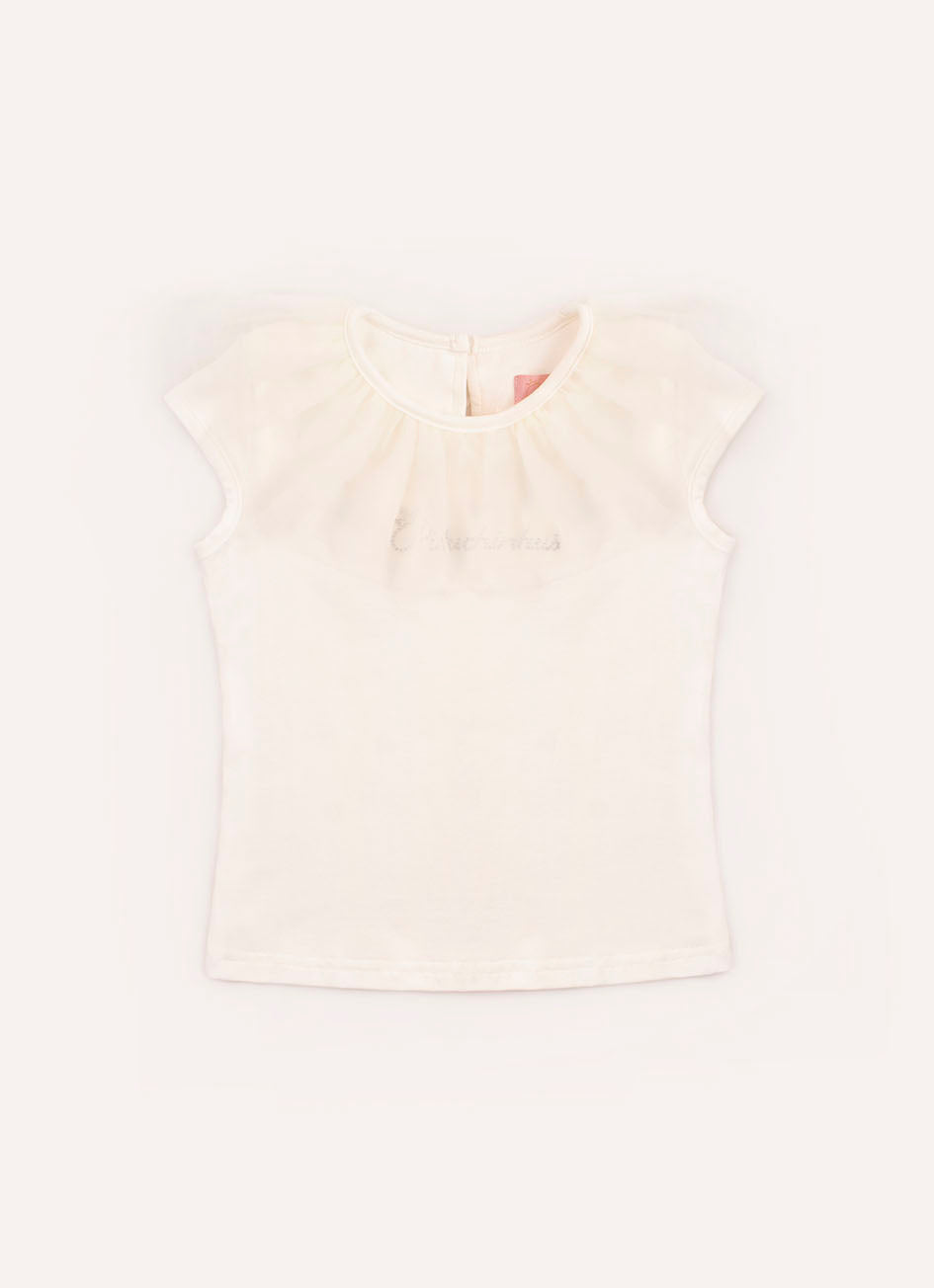Blusa Cotton Gola Tule