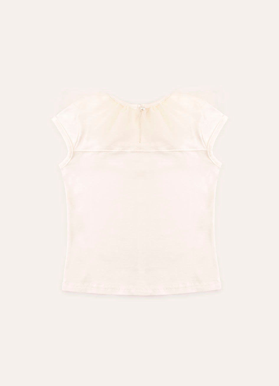 Blusa Cotton Gola Tule