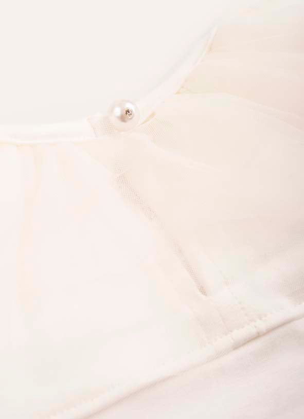 Blusa Cotton Gola Tule