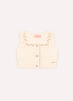 Blusa Regata Cropped Moletom Boucle
