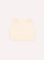 Blusa Regata Cropped Moletom Boucle