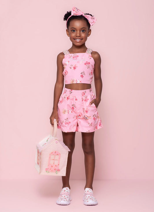 Blusa Alça Cropped Tricoline