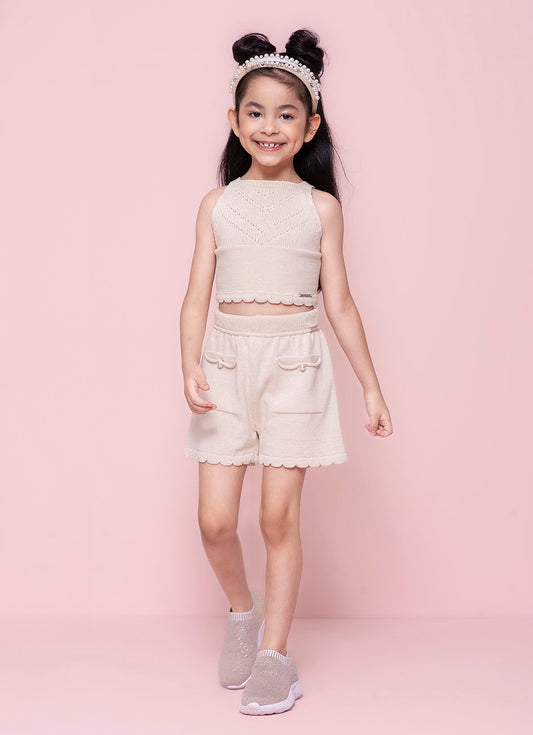 Blusa Cropped Tricot Ponto Crochê