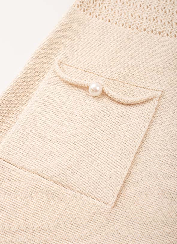 Vestido Longo Tricot Ponto Crochê