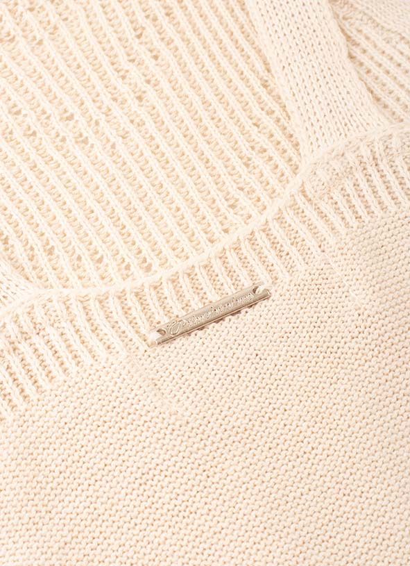 Vestido Longo Tricot Ponto Crochê