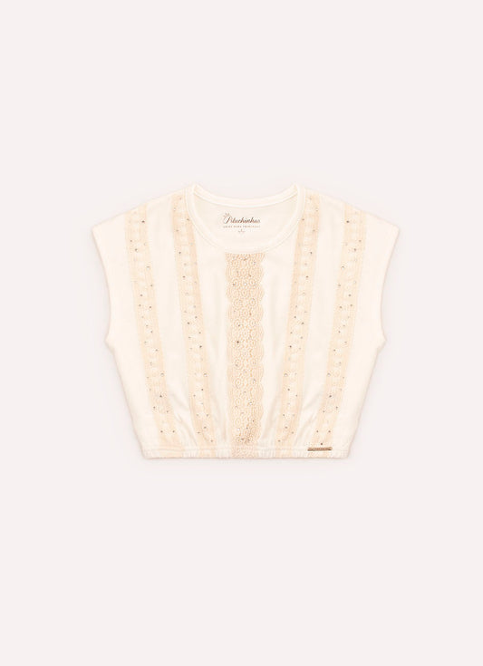 Blusa Alça Cotton Cristais