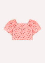 Blusa Cropped Algodão Estampado