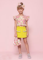 Blusa Cropped Algodão Estampado
