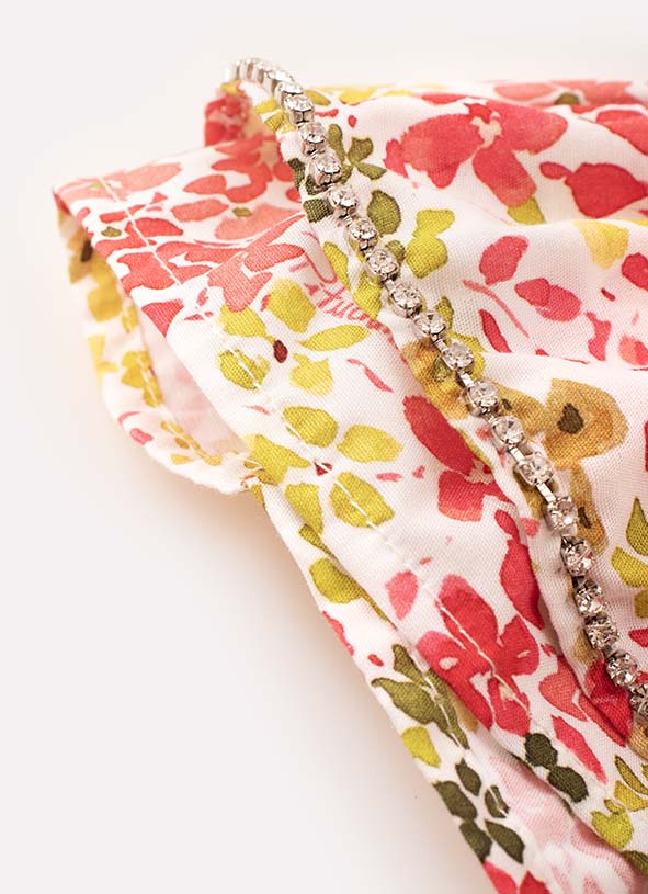 Blusa Cropped Algodão Estampado
