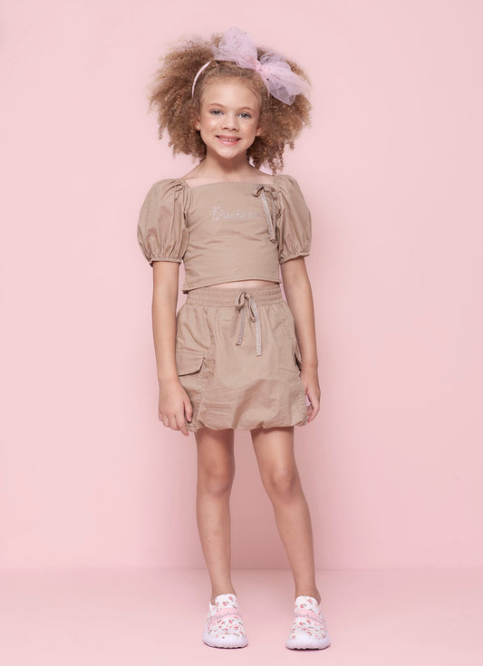 Blusa Cropped Tricoline