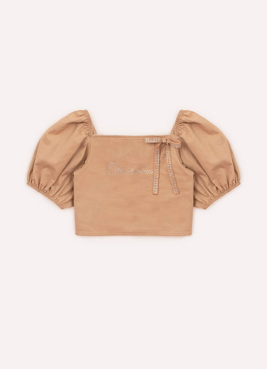 Blusa Cropped Tricoline