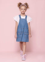 Jardineira Jeans Cargo
