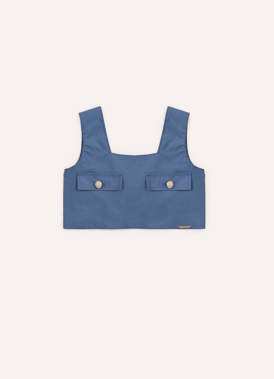 Blusa Cropped de Tricoline
