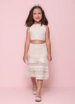 Saia Short Tricot Ponto Crochê