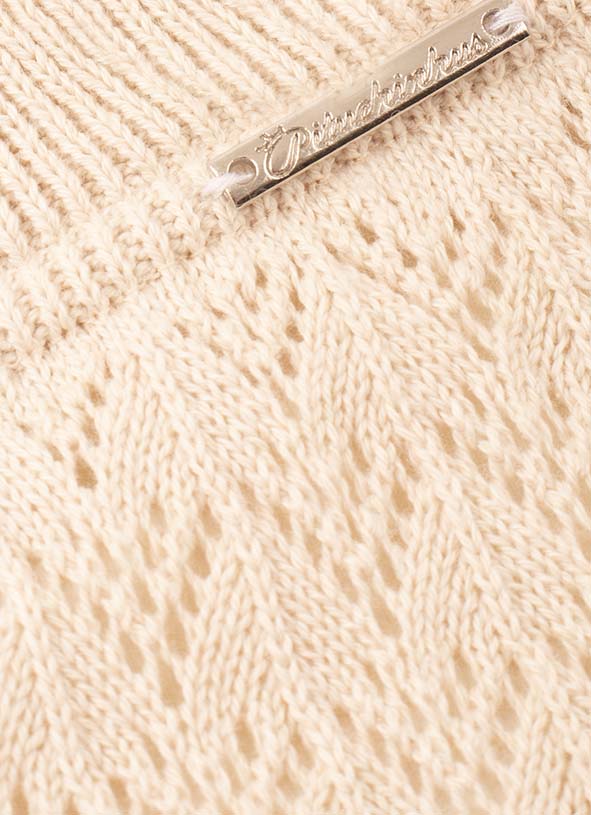 Saia Short Tricot Ponto Crochê