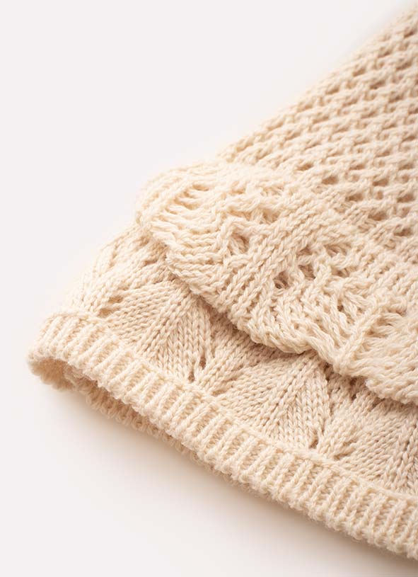 Saia Short Tricot Ponto Crochê