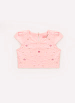 Blusa Cropped Cotton Bordados