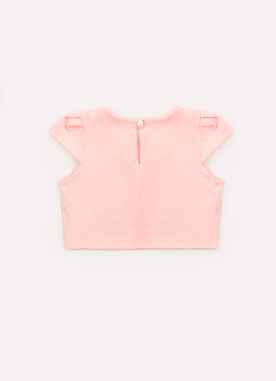 Blusa Cropped Cotton Bordados