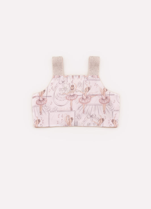 Blusa Alça Cropped Algodão Estampado
