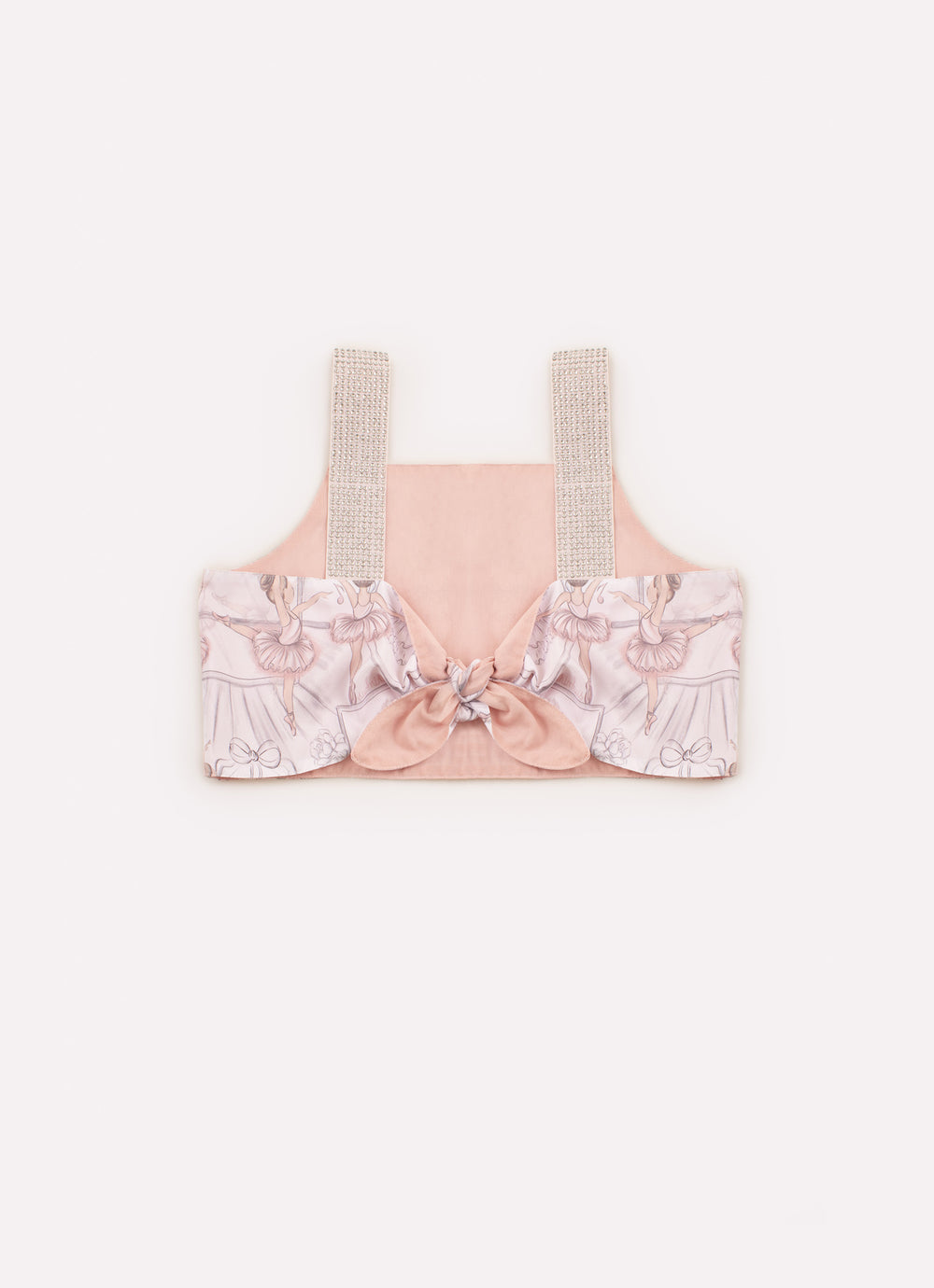 Blusa Alça Cropped Algodão Estampado