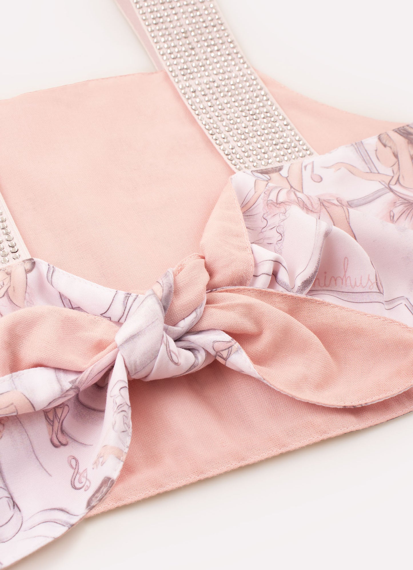 Blusa Alça Cropped Algodão Estampado