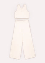 Conjunto Tricot Cropped com Wide Leg Cristal