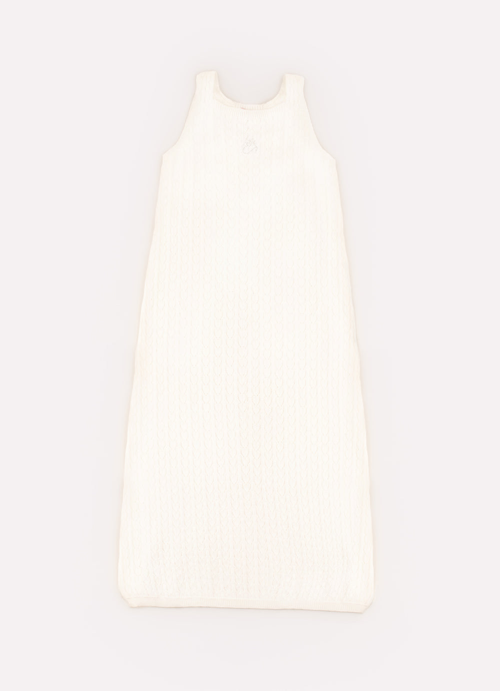 Vestido Longo Tricot Ponto Renda Cristal