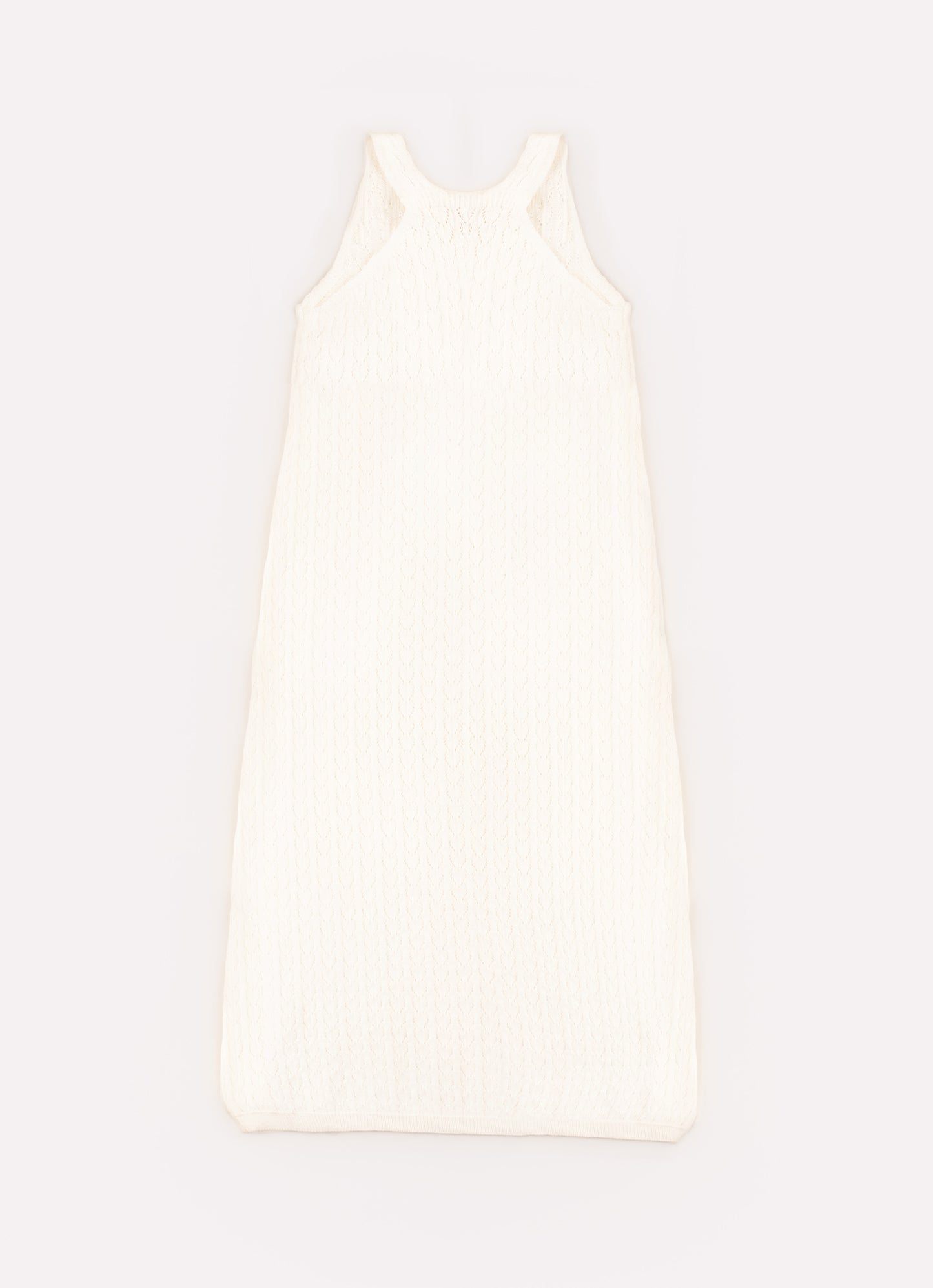 Vestido Longo Tricot Ponto Renda Cristal
