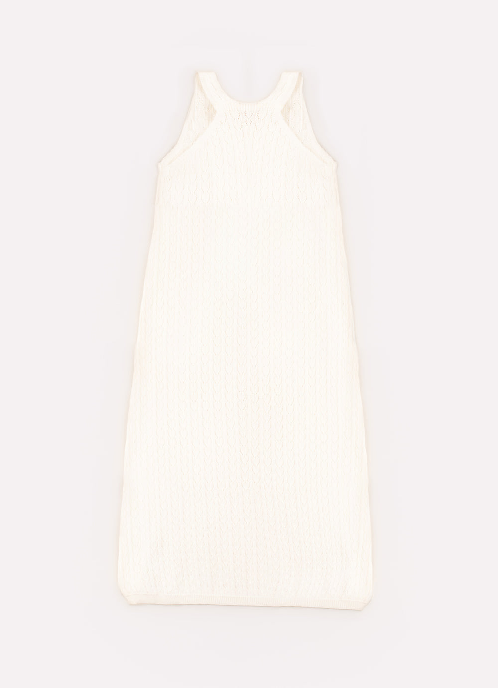 Vestido Longo Tricot Ponto Renda Cristal