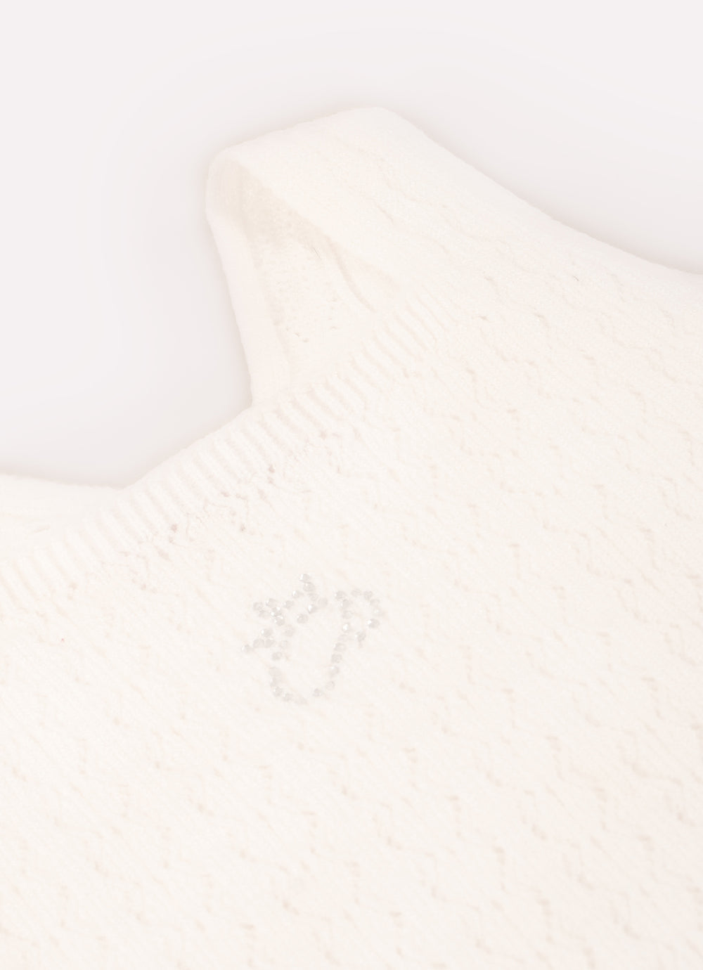 Vestido Longo Tricot Ponto Renda Cristal