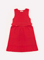 Vestido Tricot Ponto Rendado com Cinto