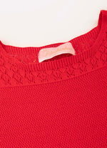 Vestido Tricot Ponto Rendado com Cinto