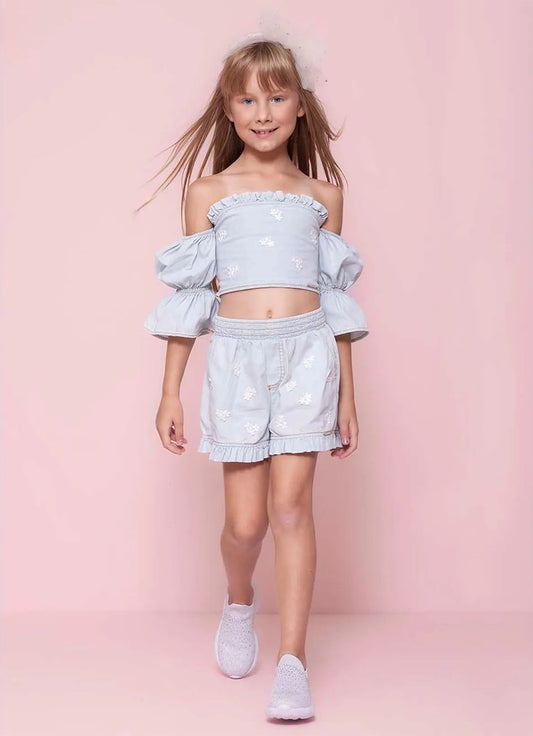 Blusa Cropped de Jeans