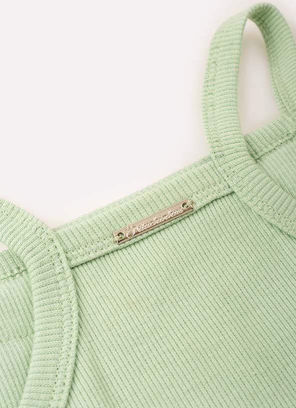 Blusa Alça Ribana e Tule