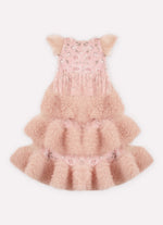 Vestido Longo Tricoline e Tule