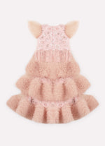 Vestido Longo Tricoline e Tule